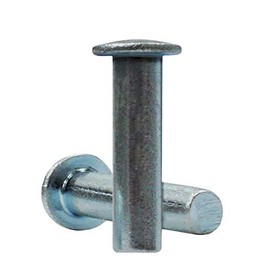 Steel Rivets Solid Rivets Oval Head Rivet Zinc Plated 100 Pcs 1/8"X1/2" Solid Rivet Kit Steel Rivet Assorted Fasteners Rivet Tool Hardware Supply Super-Deals-Shop