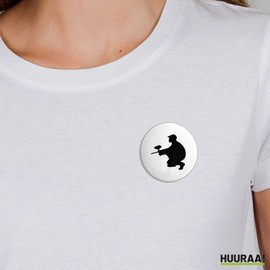 Huuraa Ansteckbutton Paintball Silhouette Geschenk Größe 59mm Paintball Accessoire
