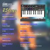 MIDI Keyboard Controllers，25-Key USB MIDI Keyboard with Backlit Drum Pads,