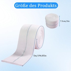 Elastische Schlauchförmige Kompressionsbandage, Stützstrumpfhose, Fixierbinde Stützbandage 7.5 CM x 5 M, Schlauchverband Bandage für Arm Knie Beine Finger