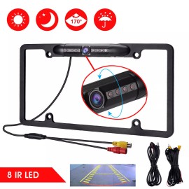 Unbranded Backup Camera Night Vision US License Plate Frame Car Rear View Parking Plate