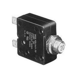 TE Connectivity W58-XC4C12A-20 Circuit Breaker; Therm; Push; Cur-Rtg 20A; Panel; 1 Pole; Vol-Rtg 250/50VAC/VDC by TE CONNECTIVITY / POTTER & BRUMFIELD