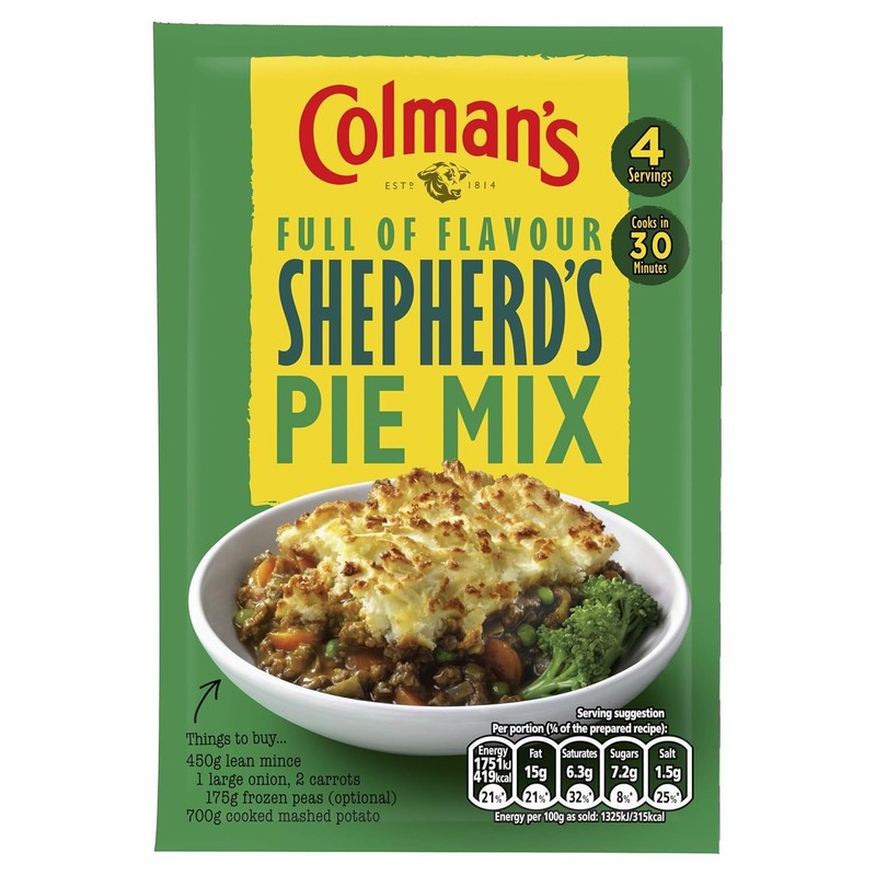 Colman's Shepherd's Pie Recipe Mix perfect with creamy mashed potato