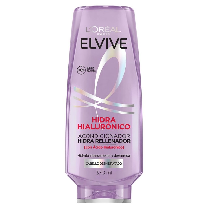 L'Oréal Paris Acondicionador Hidra Hialurónico Elvive 370 ml, 406 grams,