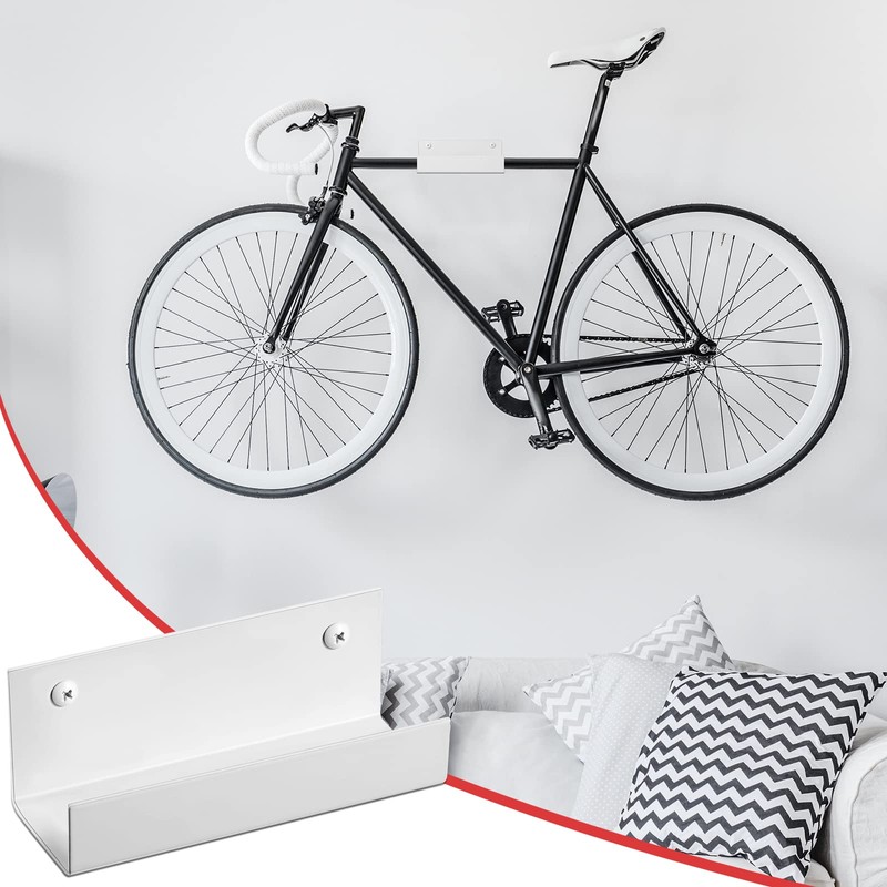 Blulu 4 Pieces Wall Mount Ladder Wall Wheelbarrow Hanger Steel