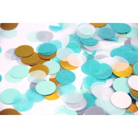 Pack of 1000 Mint Gold Paper Confetti Wedding Birthday Party Decoration
