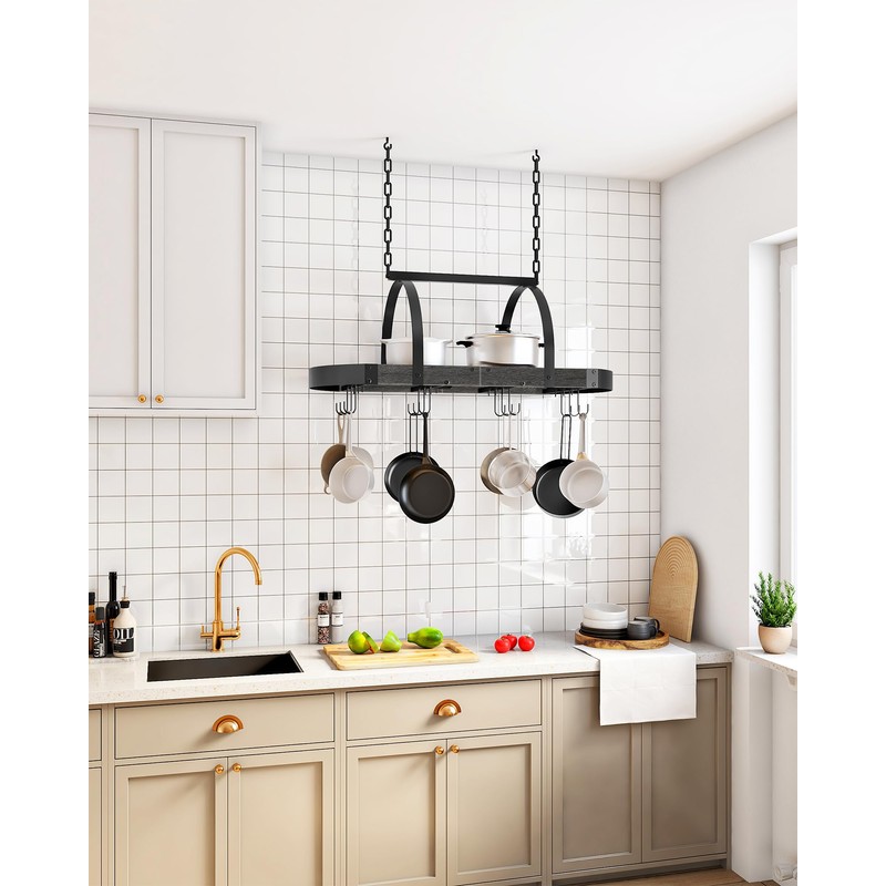 CHOEZON Hanging Pot Rack, Pot Hanger for Kitchen, Ceiling Mounted