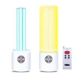 COTTON KNIGHT, UV Light Sanitizer, 55w 254nm UVC Lamp for Room Surface Disinfection, Kills Bacteria Molds Dust Mites up to 750 sqft, Home/School/Hotel/Travel, 1Y Warranty (Gold Ozone Free)