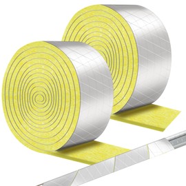 2 Pack 32.8 Ft Pipe Insulation Wrap, Anglecai Pipe Insulation Tape Outdoor Foam and Foil Tube Pipe Wrap Insulation Tape for Cold Hot Water Insulation Tape Winter Freeze Protection Insulation Wrap