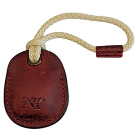 NEYYOS Airtag Pendant Made of Genuine Leather, Air Tag Tracker, Portable Case & Key Fob, Protective Key Finder, Holder, Keychain Holder Case for Key Ring (Red, B), red