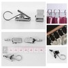 Yitaocity 50Pcs Stainless Sliver Metal Sprung Curtain Alligator Clips Hook