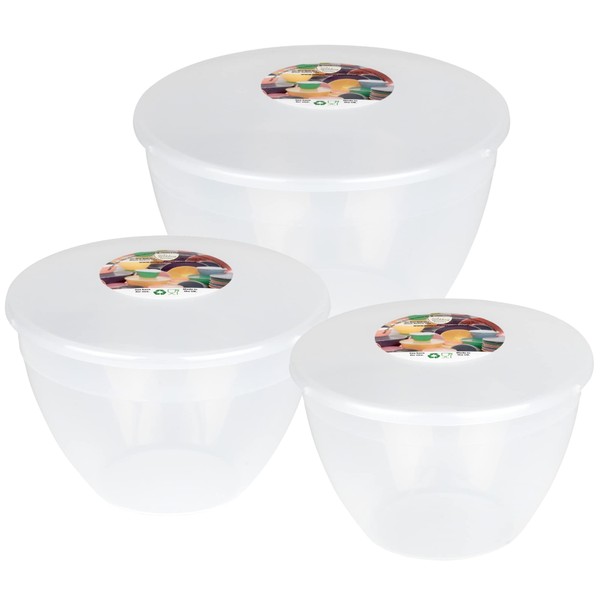 Just Pudding Basins 3 Larger Clear Pudding Basin Bowl Sizes