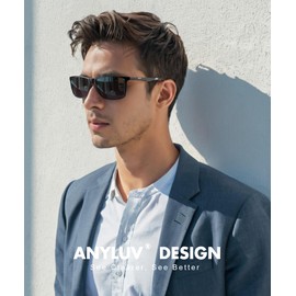 ANYLUV Polarized Sunglasses-Men Mens-Sunglasses Sun-Glasses: Luxury Al-Mg Metal UV400 Protection Fishing Driving Golf