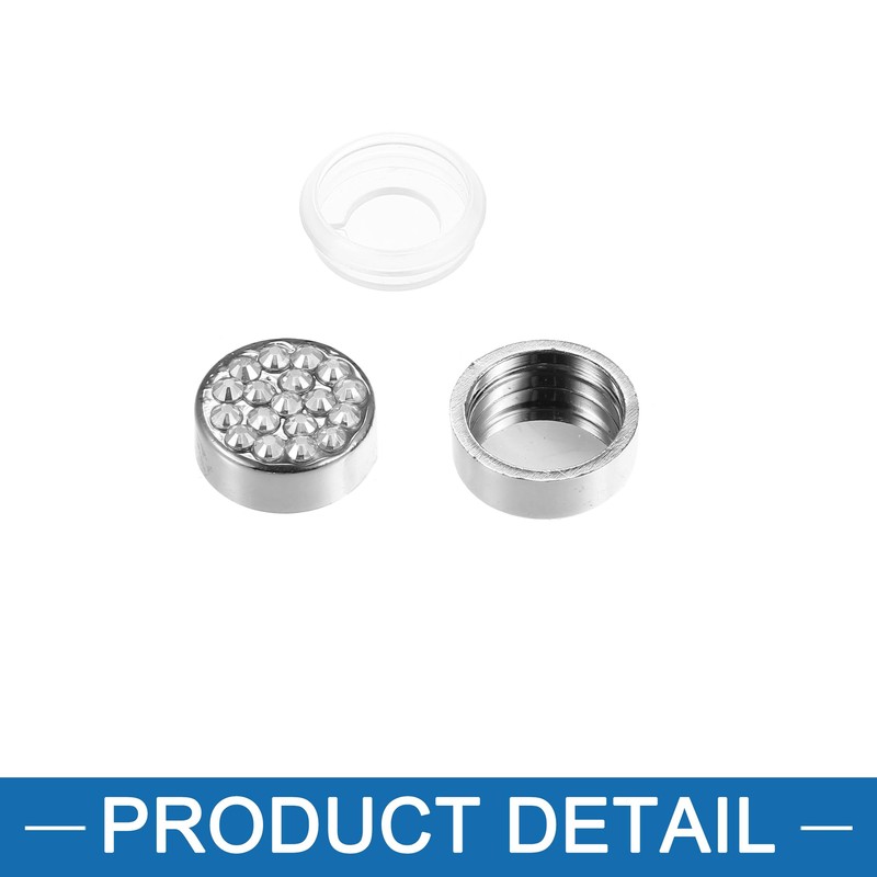 A ABSOPRO Bling Car License Plate Fasteners Screws Caps Covers