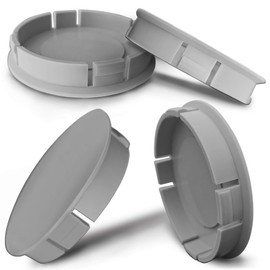 Biomar Labs® 4 x 60 mm Universal ABS Grey Hub Caps Wheel Centre Caps Wheel Centre Caps Car Tuning CS 0