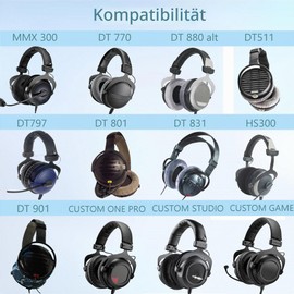 DT770 Ear Pads Replacement Compatible with Beyerdynamic DT 770/Pro, DT 880/Pro, DT 990/Pro Headphones Ear Pads Cushion (Soft Fabric/High-Quality Foam)