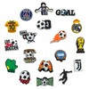 34PCS Soccer Charms for Shoes, Football Sports Decoration Adults Children,