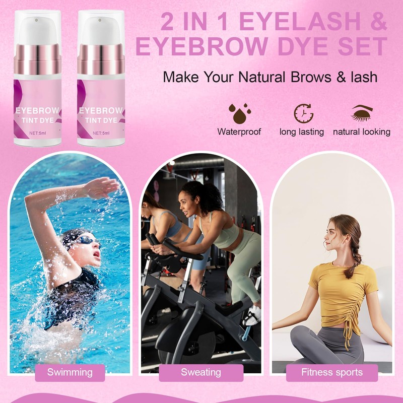 YANINEE Eyelash Colour Black, Eyelash Dyeing for Easy Use