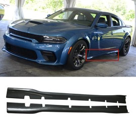 Neopaftu Side Skirts Compatible with Dodge Charger 2020-2022 Widebody Sedan 4-Door Rocker Panel Extensions (Carbon Fiber Style)