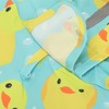 Pet Rain Jacket Duckling Pattern Waterproof Reflective Adjustable 4 Legs