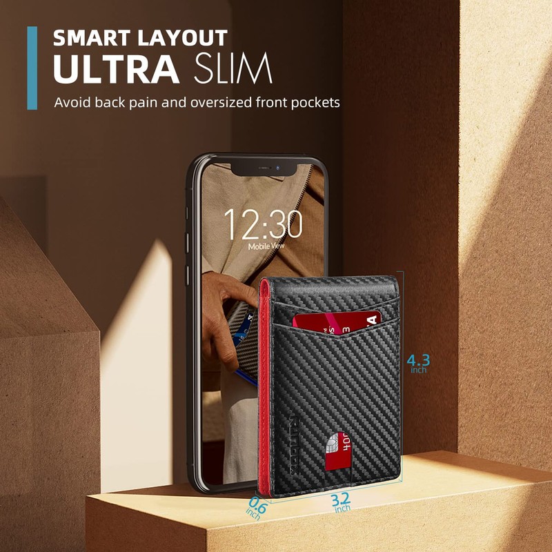 RUNBOX Wallet for Men and Women Slim Rfid Leather 2