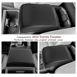 SKTU for 2024 2025 2026 Toyota Tacoma Center Console Cover 2024 2025 2026 Tacoma Armrest Cover 2024 2025 2026 Tacoma Center Console Pad Toyota Tacoma 2024 2025 2026 Accessories Console Cushion (Black)