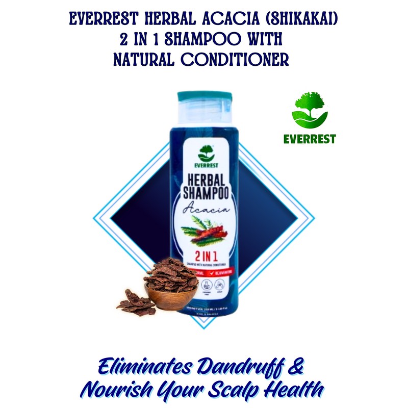 EVERREST HERBAL ACACIA (SHIKAKAI) SHAMPOO WITH NATURAL CONDITIONER - 350ml