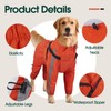 Kuoser Waterproof Dog Raincoat with Legs, Lightweight Dog Rain Jacket
