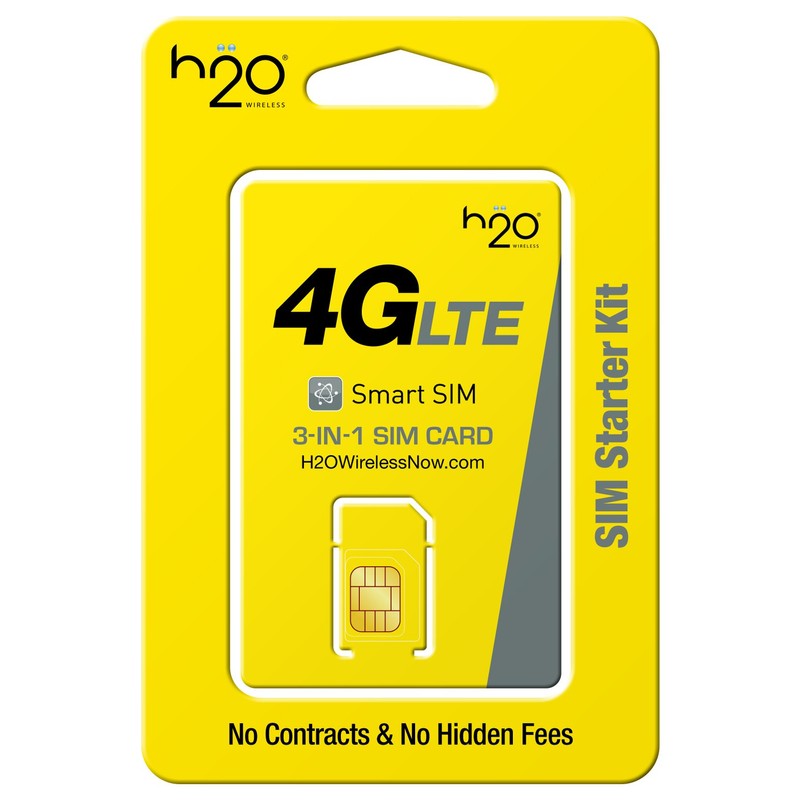 h2o Smart SIM Starter Kit 3-in-1 GSM SIM Card