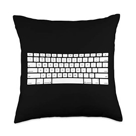 Computer Keyboard Nerd Geek Coder Funny Novelty Lover Gift Throw Pillow