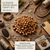 400PCS Brown Square Wooden Beads, 6mm Cube Beads Bulk for