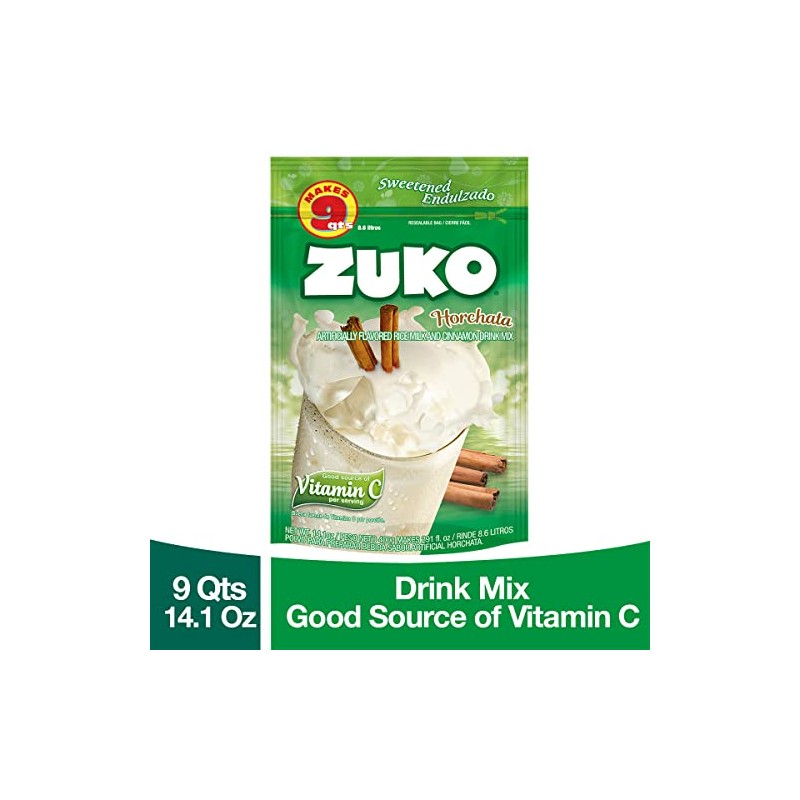 Zuko Horchata Instant Powder Drink Family Pack, 14.1 oz, Pack