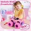Drefirsa Princess Remote Control Car for Girl, Pink Monster Truck
