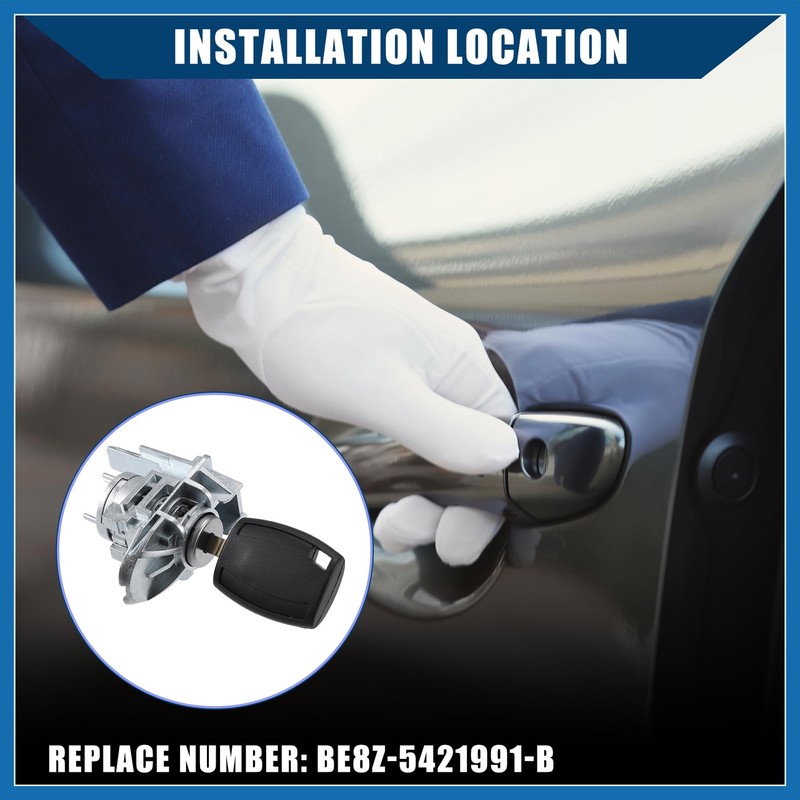 A ABSOPRO Ignition Lock Cylinder with Keys for Ford Fiesta