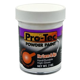 Candy Pro-Tec Powder Paint for fishing Jigs and Lures Fishing Lure Paint Jig Head Fishing Paint, Circle B Tackle High Gloss Powder Paint, Both in 2 Ounce Jar (Pro-Tec White Pearl 2oz)