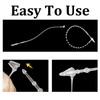 1000Pcs 5.5 Inch Snap Lock Pins, Clear Plastic Adjustable Beaded