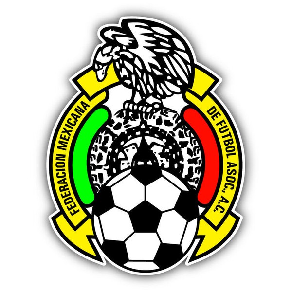 Mexico National Team Retro Soccer Football Car Bumper Sticker Decal 4'' x 5''