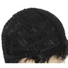 yuehong Short Curly Black Mens Wig Anime Cosplay Fashion Daily
