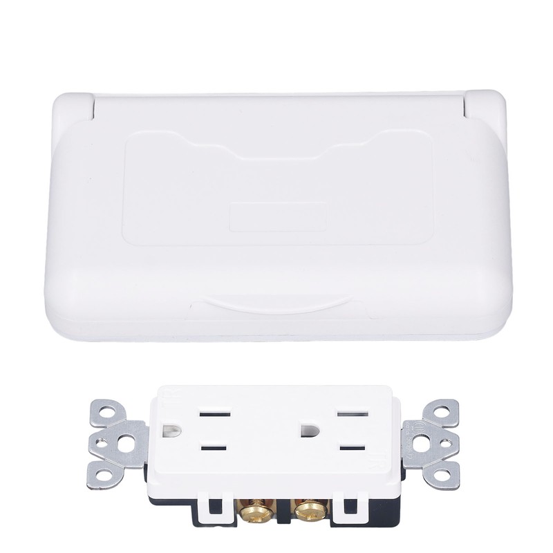Weatherproof Outlet with Cover US Standard Power Socket Outdoor RV