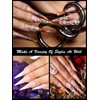 EBANKU 120 PCS Clear Matte Dual Nail Forms System Coffin