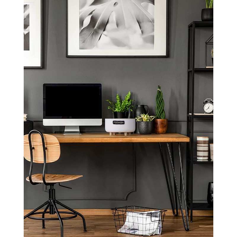 Table Bin with Lid in Wood Effect Mini Waste Bin