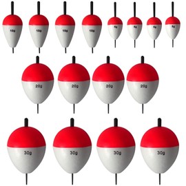 Cerioll Float Fishing, Float Fishing, Float Set Fishing, Floats Fishing Set, 16 Pieces 5 g 10 g 20 g 30 g Float Fishing Trout, Fishing Floats Set for Different Sizes of Fish Types
