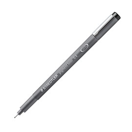 STAEDTLER 308 04-9 Pigment Liner Fineliner Pen - Black, 0.4 mm (Pack of 10)