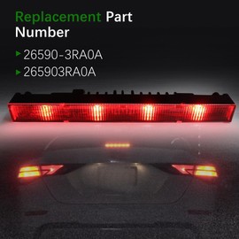 MINETPS 265903RA0A 3Rd High Mount Stop Brake Lights Fit for Nissan Altima 2014-2018, Sentra 2012-2018, LED Third Center Cargo Reverse Rear Brake Light Bar Taillight Replace 265903-RA0A