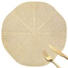 fanquare Round Placemats Set of 6, 15" Lotus Leaf Hollow