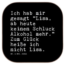 Mr. & Mrs. Panda Coasters Glasses Ich hab Mir gesagt... - Gift, Best Friend, Wooden Coaster, Wisdoms, Wooden Coaster, Saying