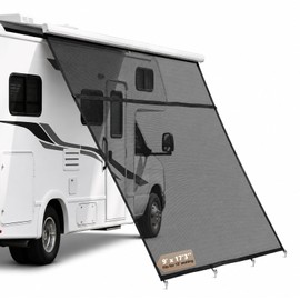 GEARBONE 9'x17'3" RV Awning Sun Shade Screen, Mesh Sunshade for 18' Awning
