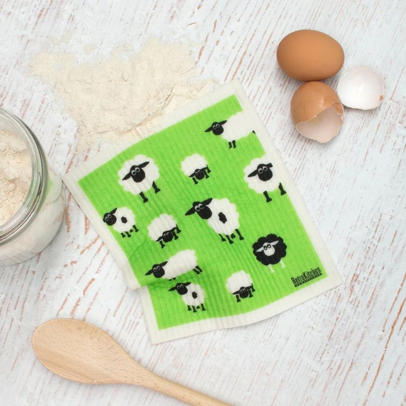 RetroKitchen Swedish Dish Sponge Cloth - Sheep