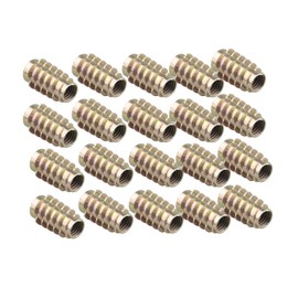 HALJIA 20pcs M8 x 25mm Insert Nut Wood Furniture Threaded Screws Flange Hex Socket Screws for Beds Wardrobe Cabinet Cot Bed