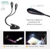 OsAtNb 8 LED Music Stand Light 3modes USB Book Light
